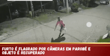 Flagra de furto sendo impedido por câmeras de segurança